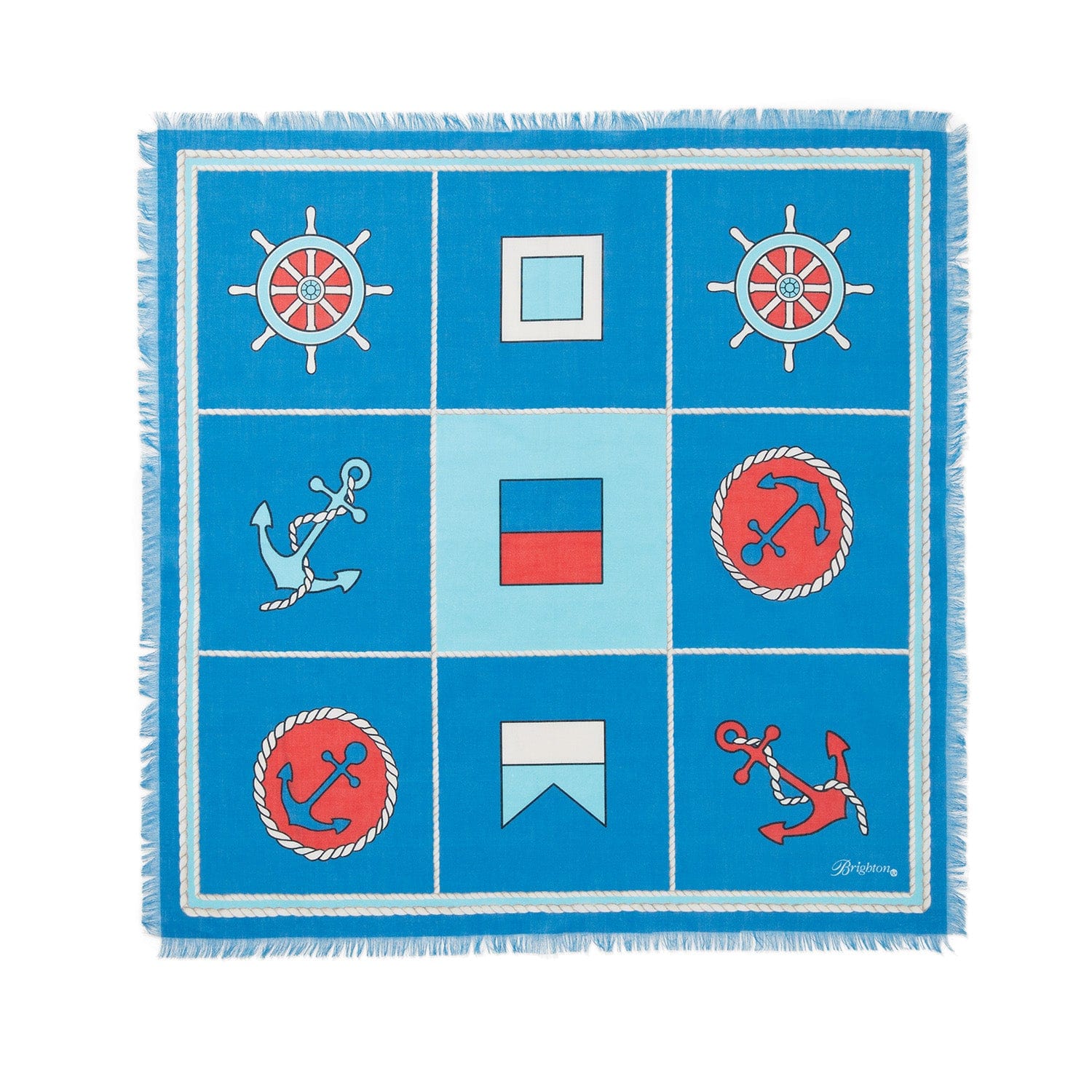 Nautical Print Scarf – Coastal Style Accessory for Handbags