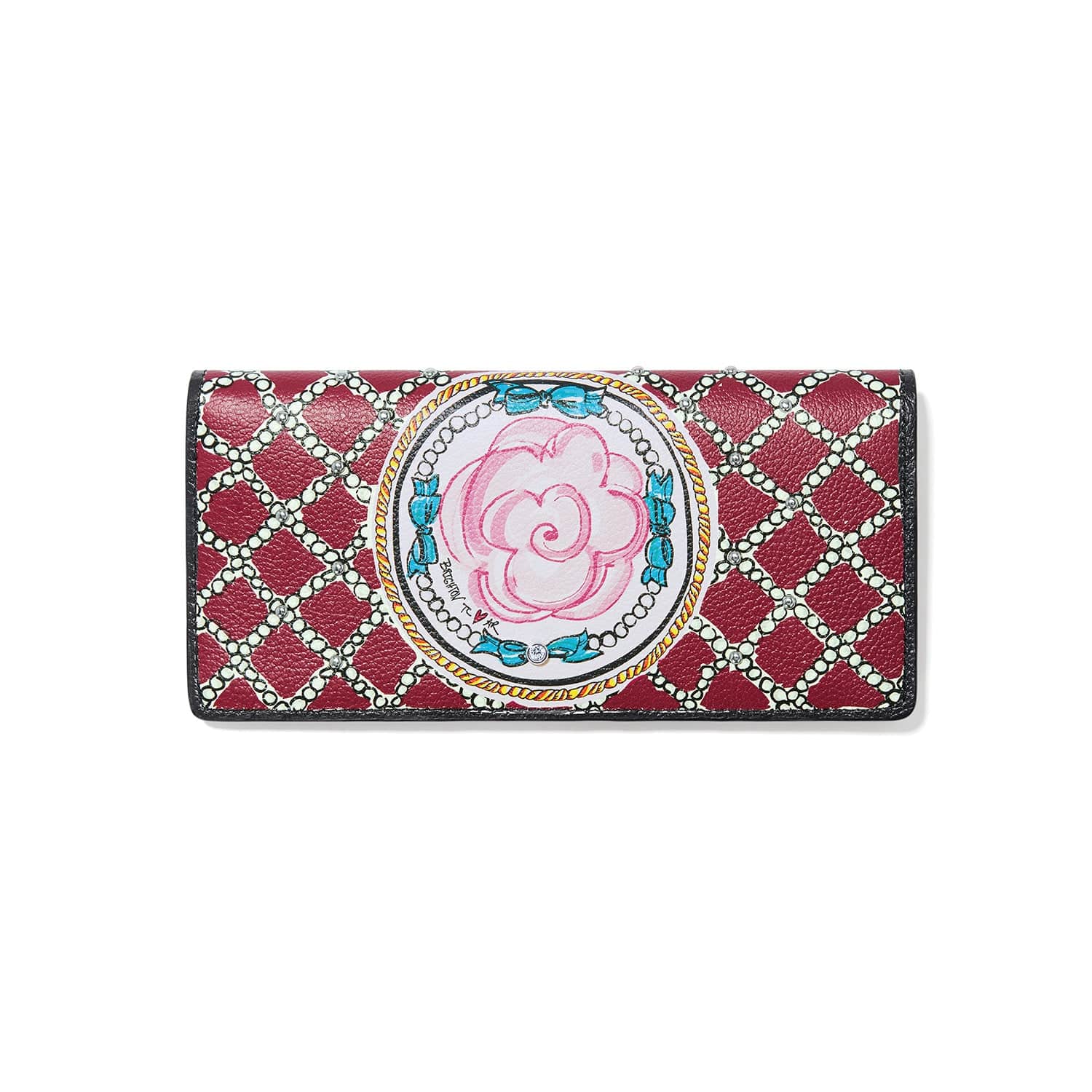 Paris Blooms Slim Wallet for Women – Floral Design RFID Blocking