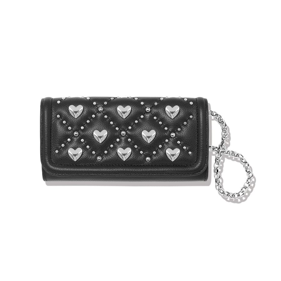 Brave Heart Leather Wallet with Quilted Diamond Pattern