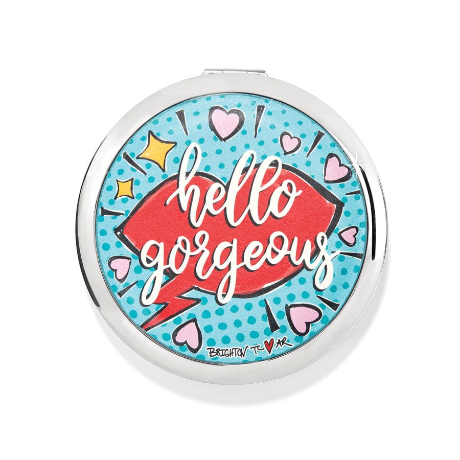 Pop Star Compact Travel Mirror with Inspirational Design
