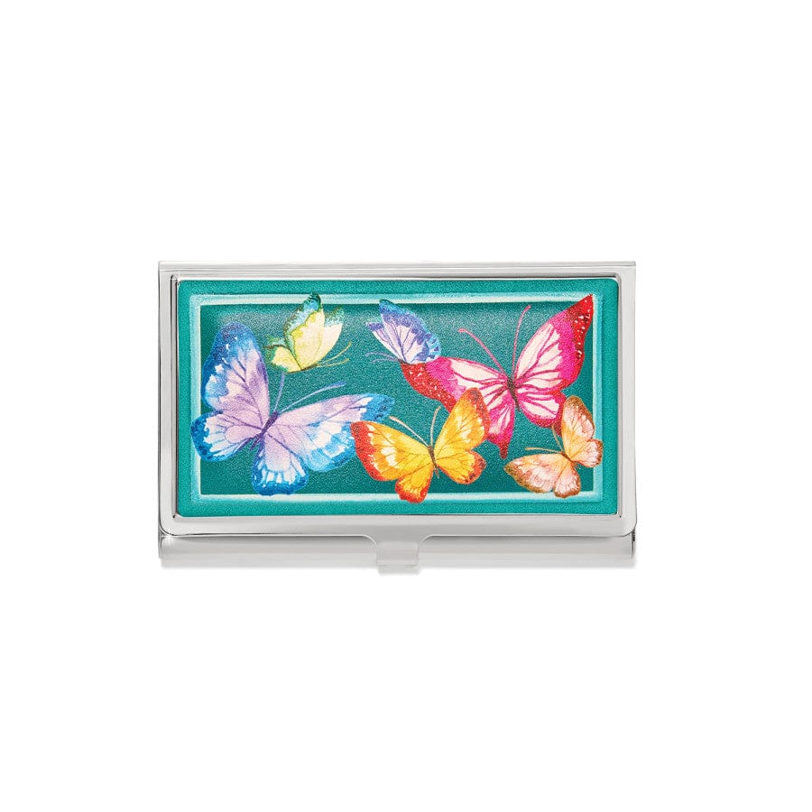 Hydrangea Butterfly Metal Card Case – Colorful & Timeless Design