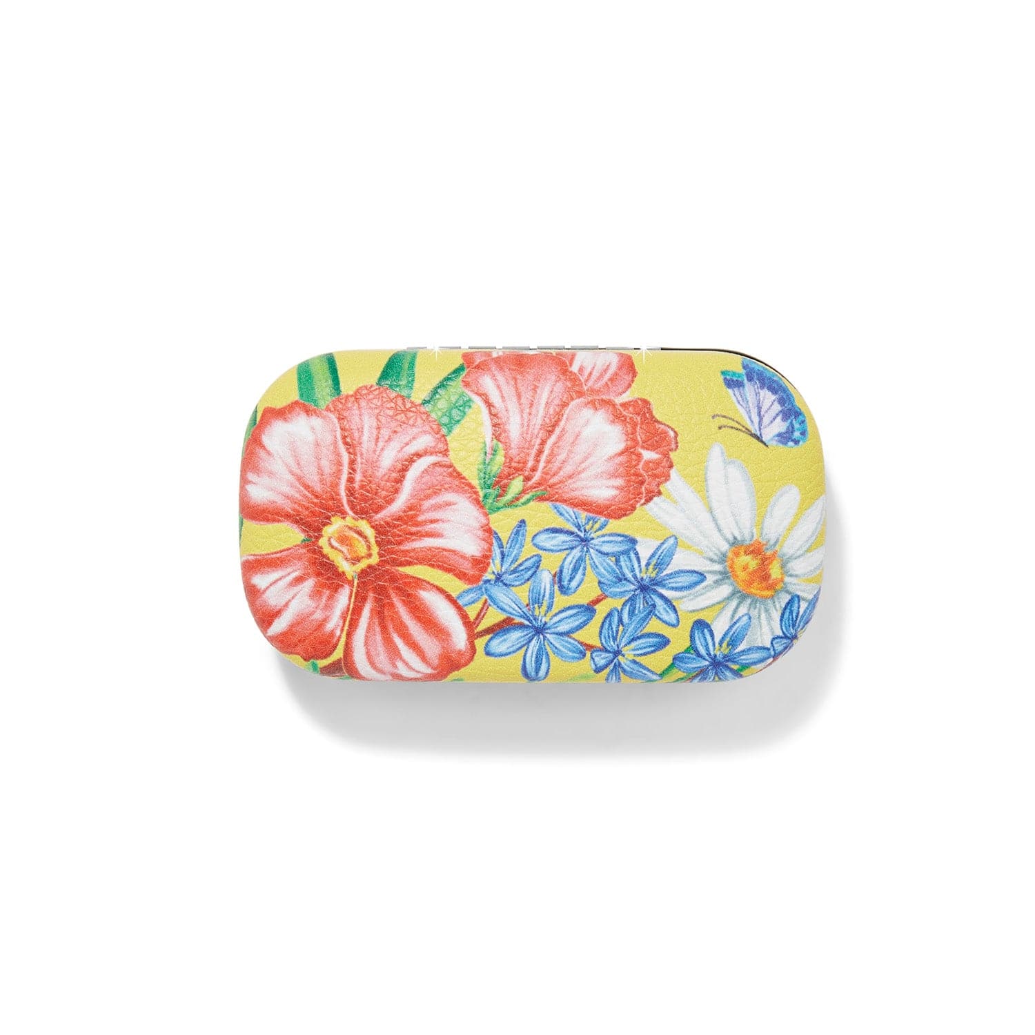 Hand-Painted Leather Sydney Mini Box with Floral Design – Catherine Hong