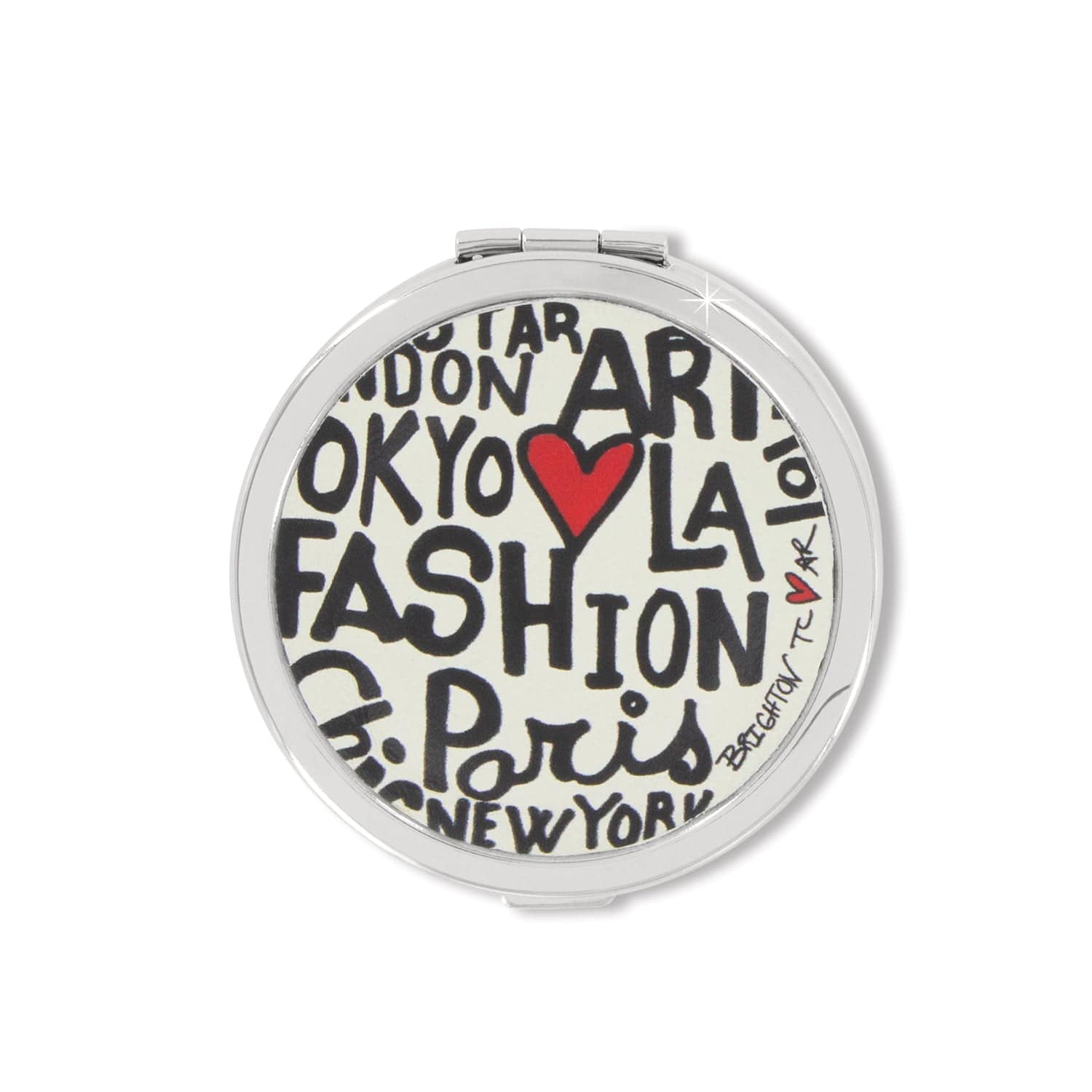Women's Graffiti Leather Round Pill Case - Stylish Travel Organizer