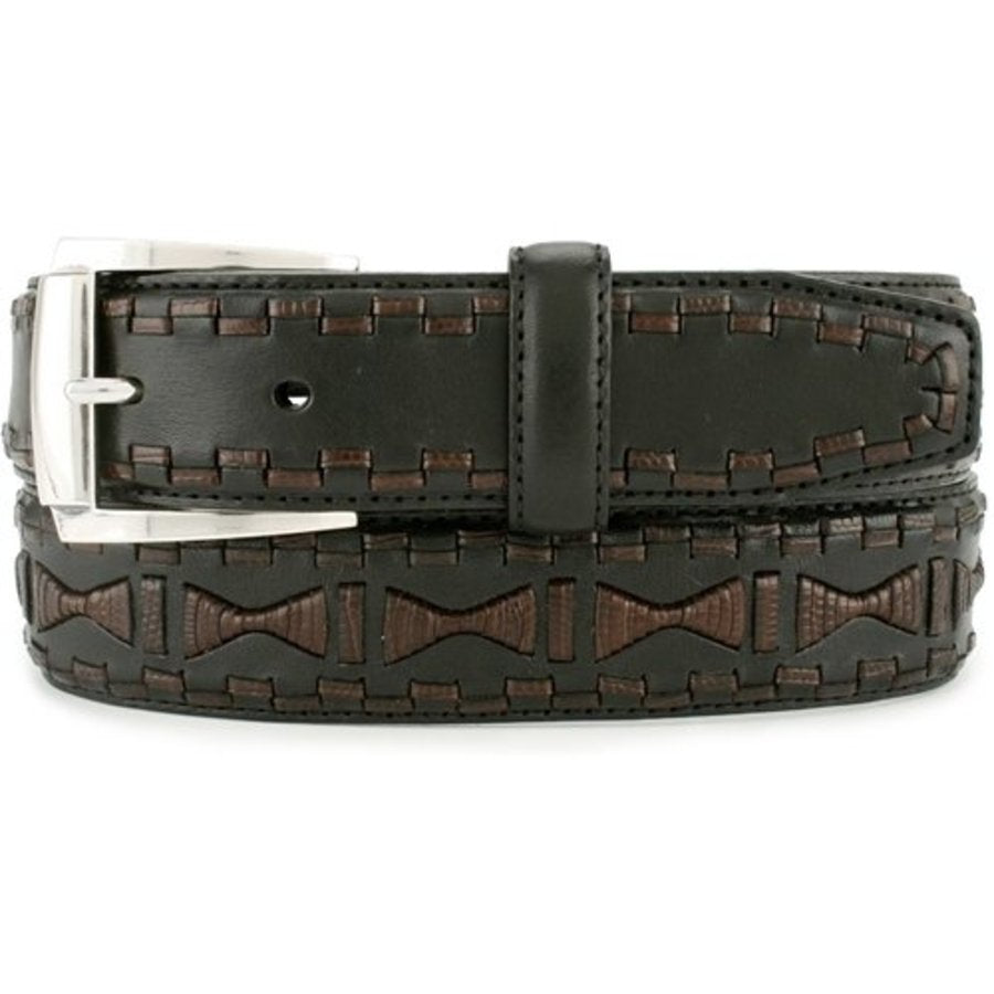 Griffin Lizard Texture Laced Belt – Mosaic Design