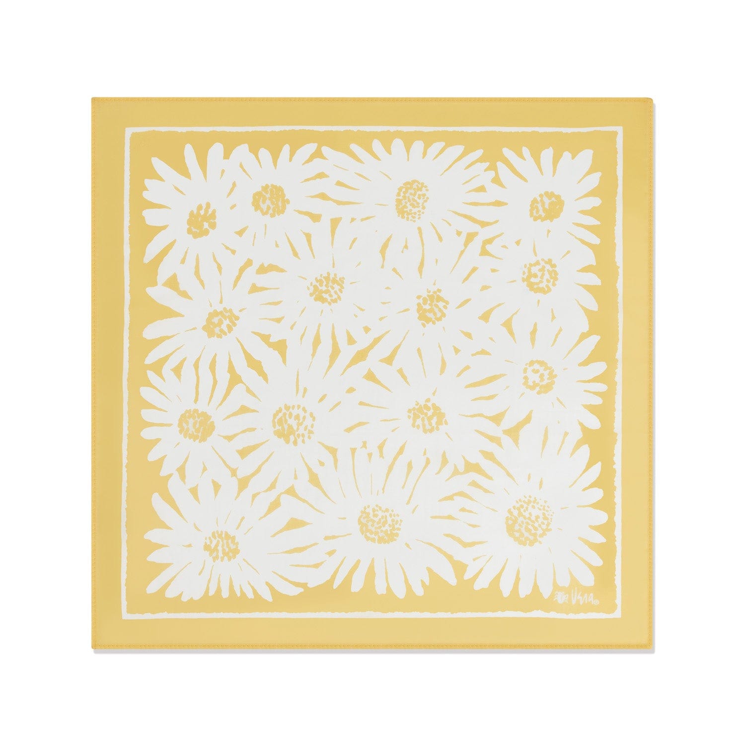 Daisy Dream Floral Print Scarf - Yellow Bloom Design