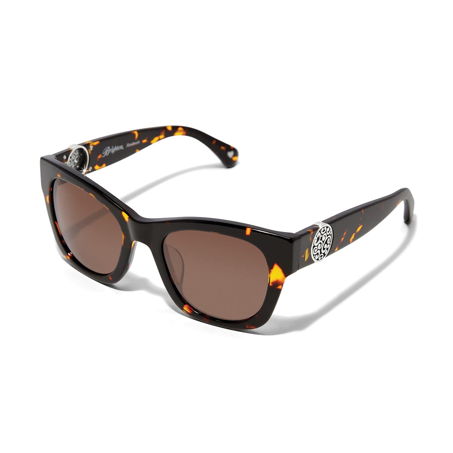 Contempo Tortoise Medallion Sunglasses with Brown Lens