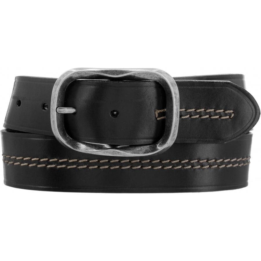 Granada Leather Belt for Men – Gunmetal Grey with Light Stitching