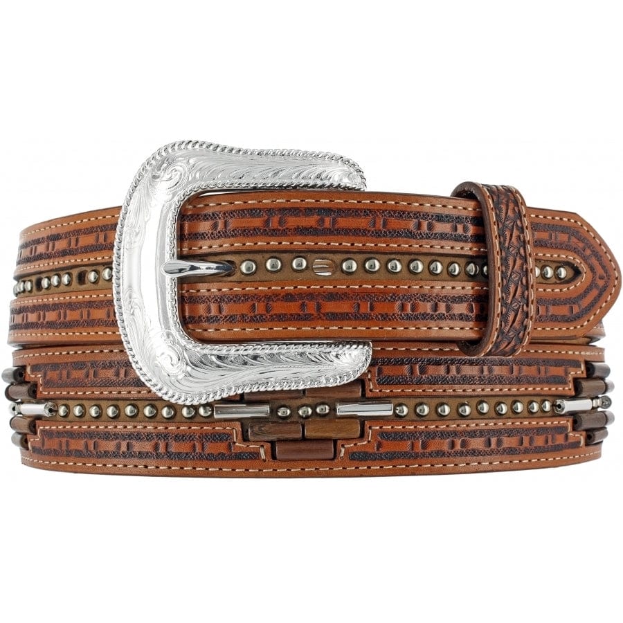 Aztec Inspired Classic Leather Belt – Handcrafted Design