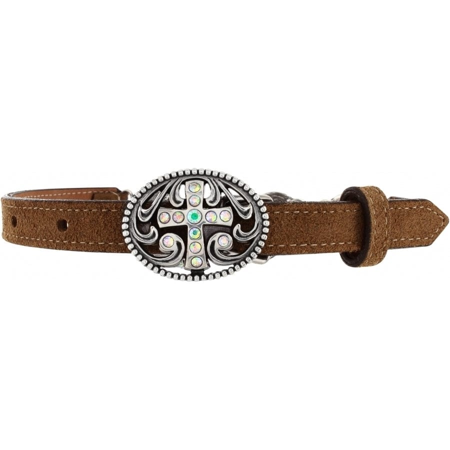 San Isabella Crystal Cross Buckle Belt – Western Style