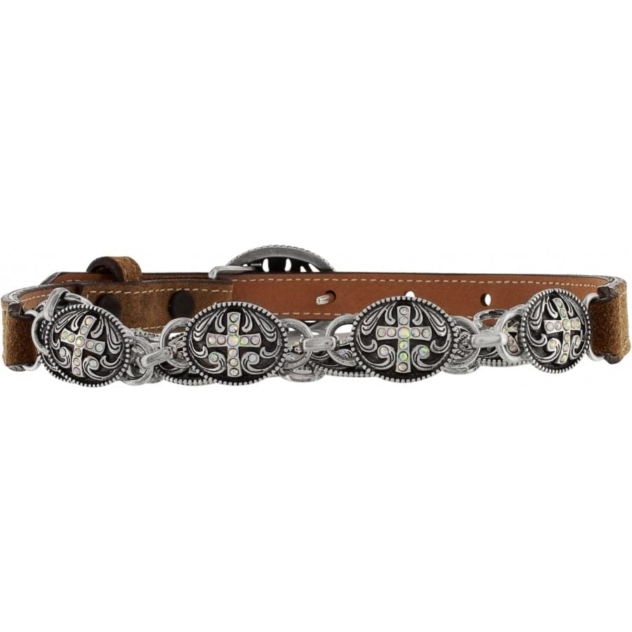 San Isabella Crystal Cross Buckle Belt – Western Style