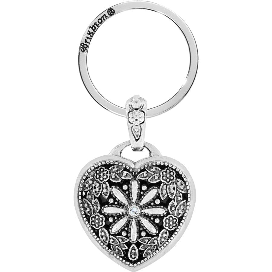 Floral Heart Photo Keychain with Locket