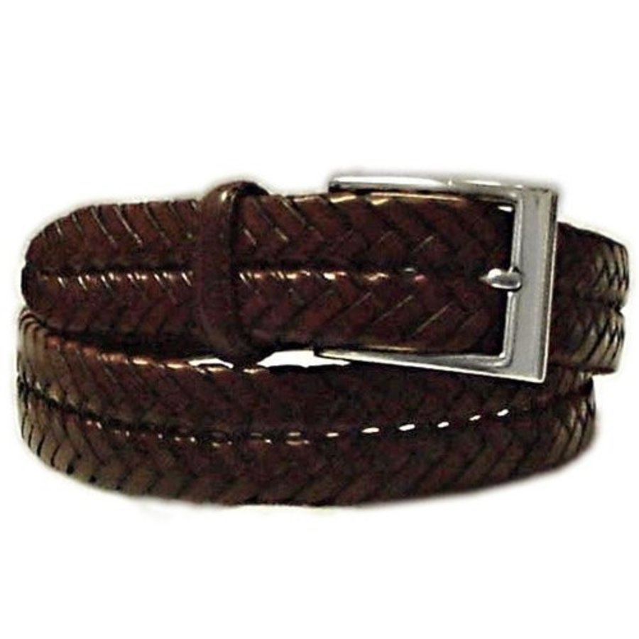 Milan Silver Woven Leather Belt for Men – Italian Fashion Inspired