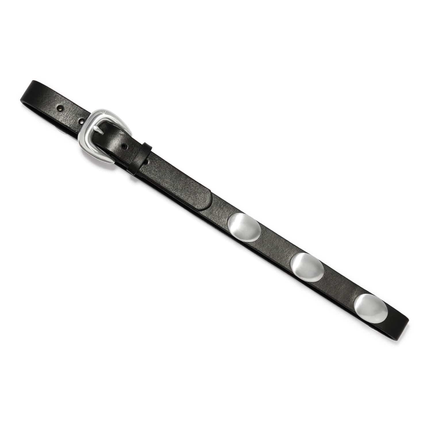 Brighton Leather Belt with Hardware Accents – Midnight Shine