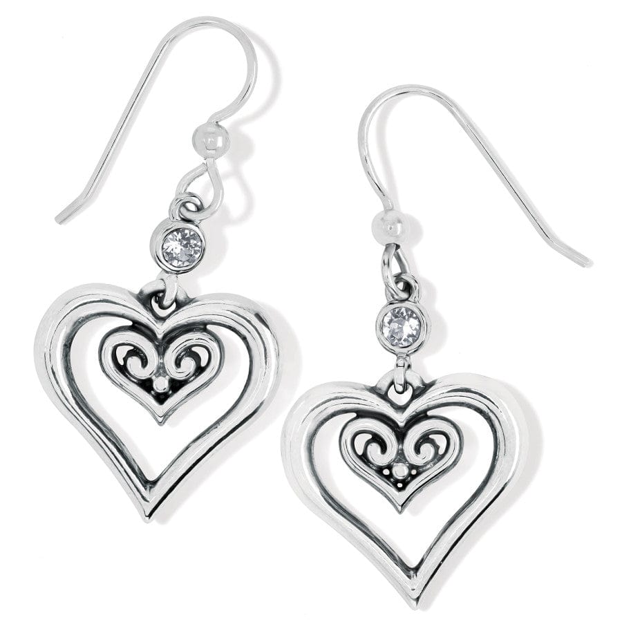 Alcazar French Wire Heart Earrings - Delicate Duet Design