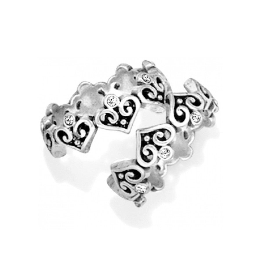 Silver Heart Ring with Crystals – Alcazar Filigree Jewelry Gift