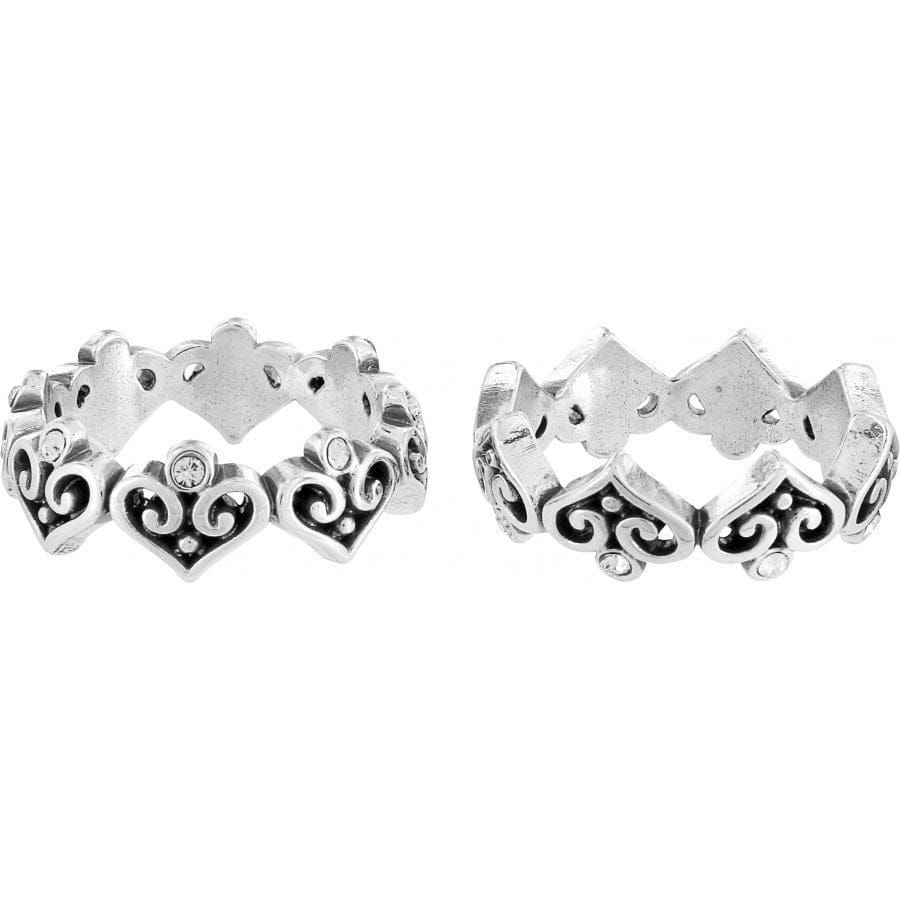 Silver Heart Ring with Crystals – Alcazar Filigree Jewelry Gift