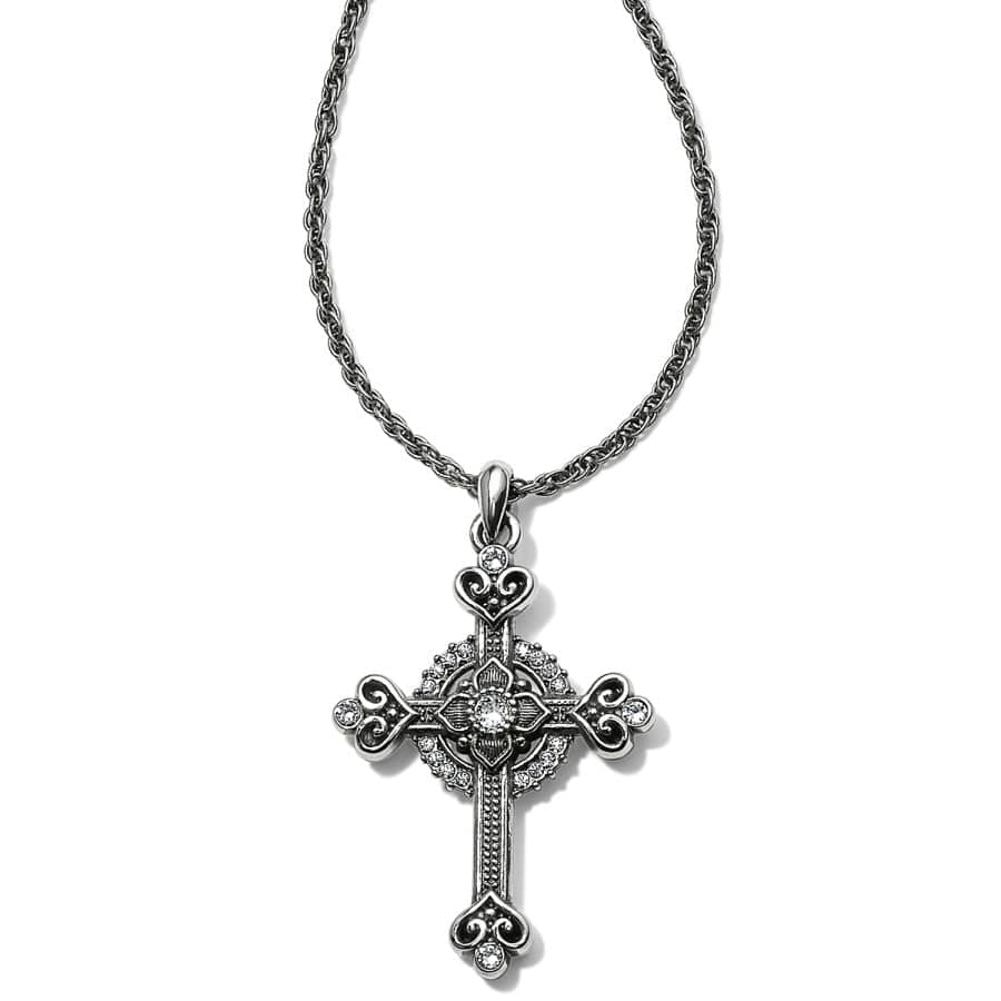 Alcazar Heart Small Cross Necklace - Handcrafted Jewelry