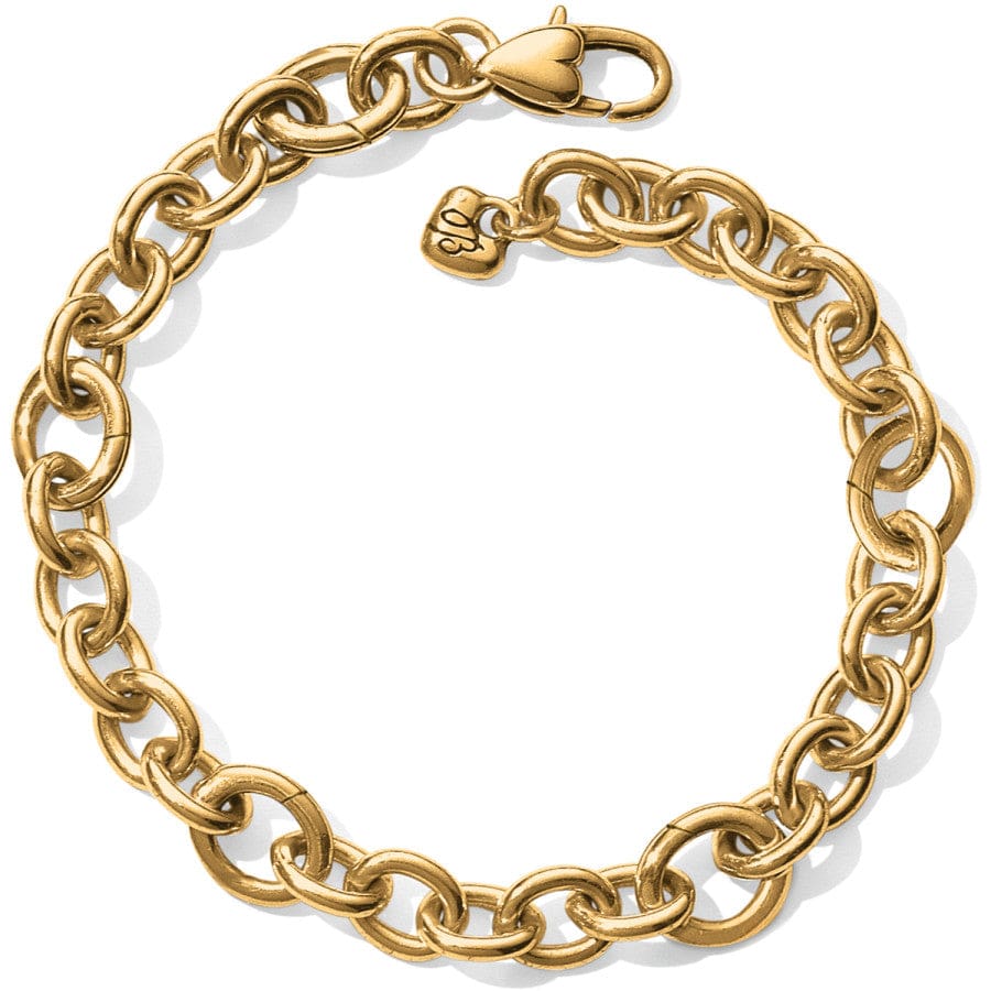 Gold Link Charm Bracelet with Interchangeable Charms