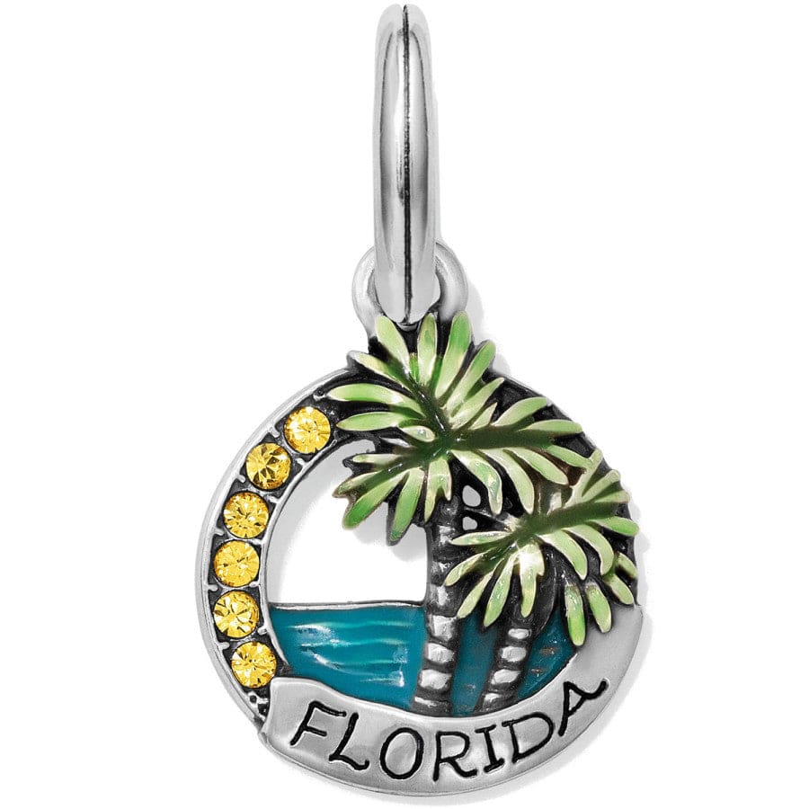 Florida Sunshine Crystal Charm – Yellow State-Themed Jewelry