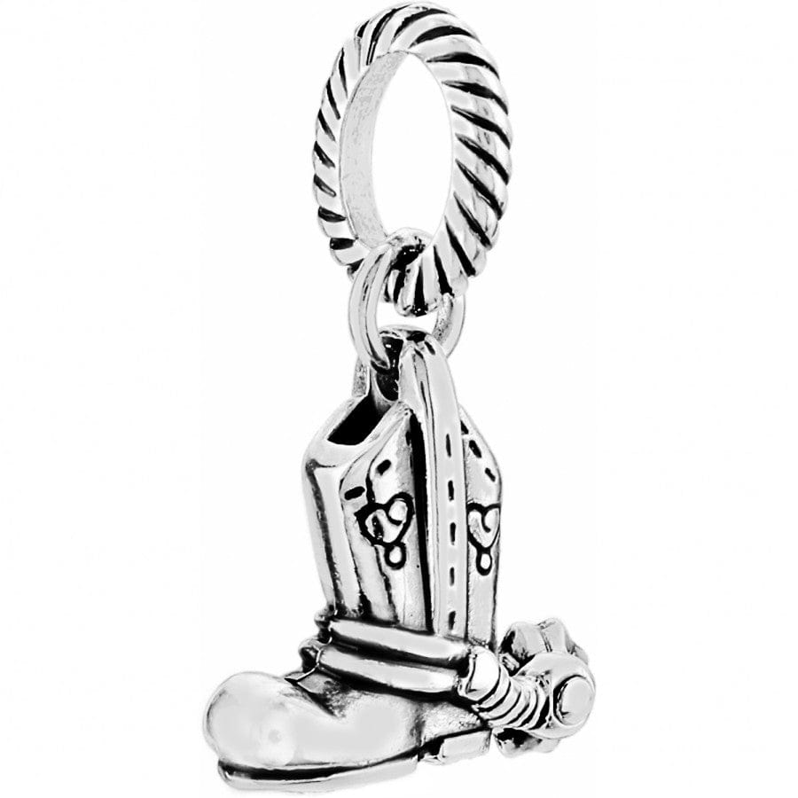 Texas Cowboy Boot Charm - Silver-Plated State Jewelry