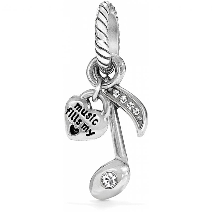 Music Note Charm Necklace with Heart Pendant - Sing-Along Jewelry