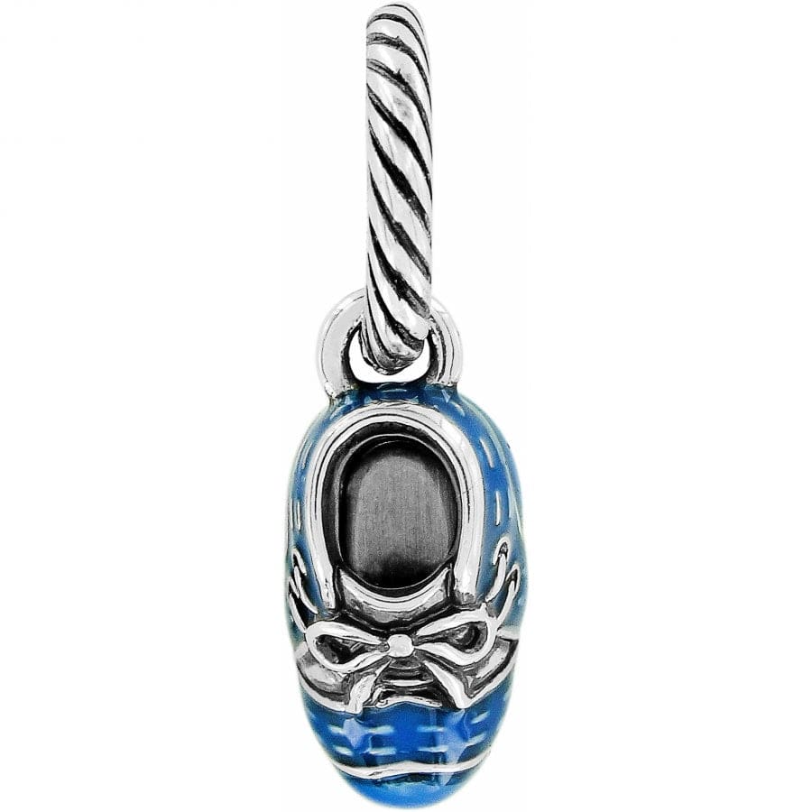 Blue Enamel Baby Boy Shoe Charm - Wingtip Style Gift