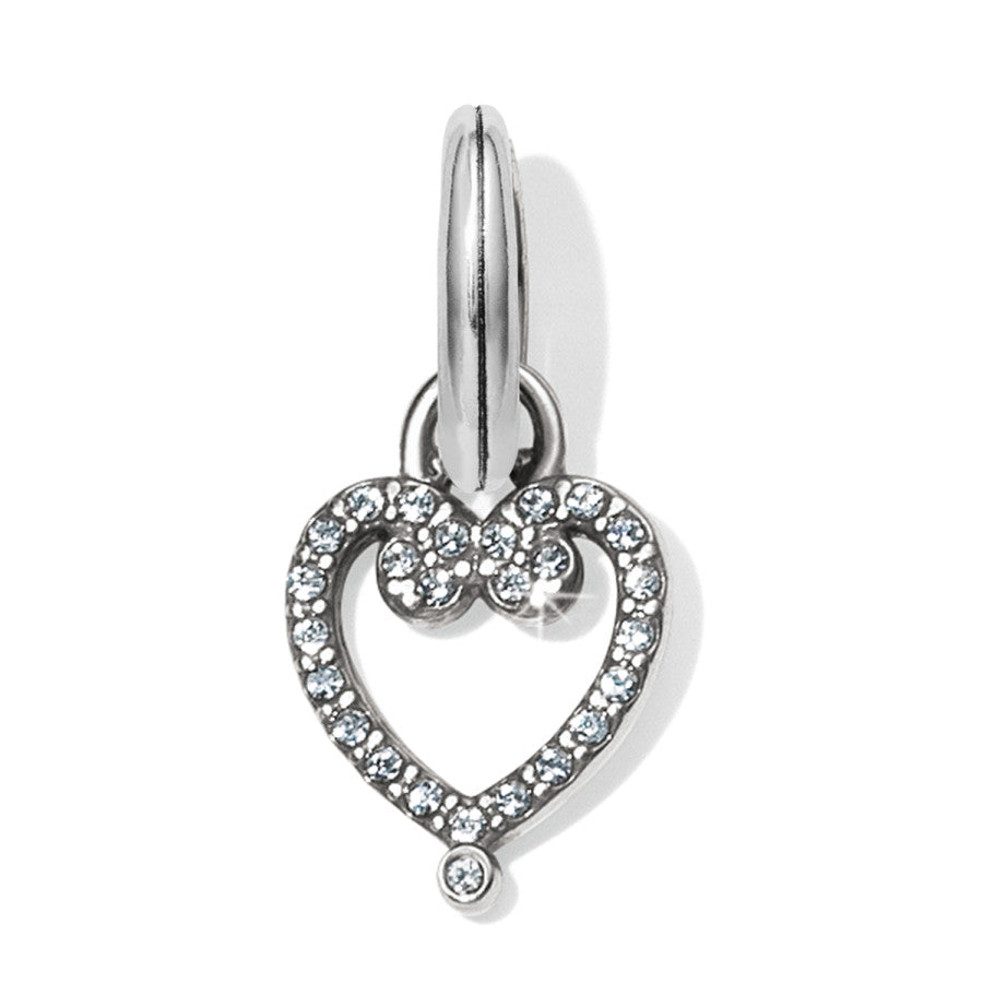 Brighton Open Heart Charm with Hand-Set Crystal