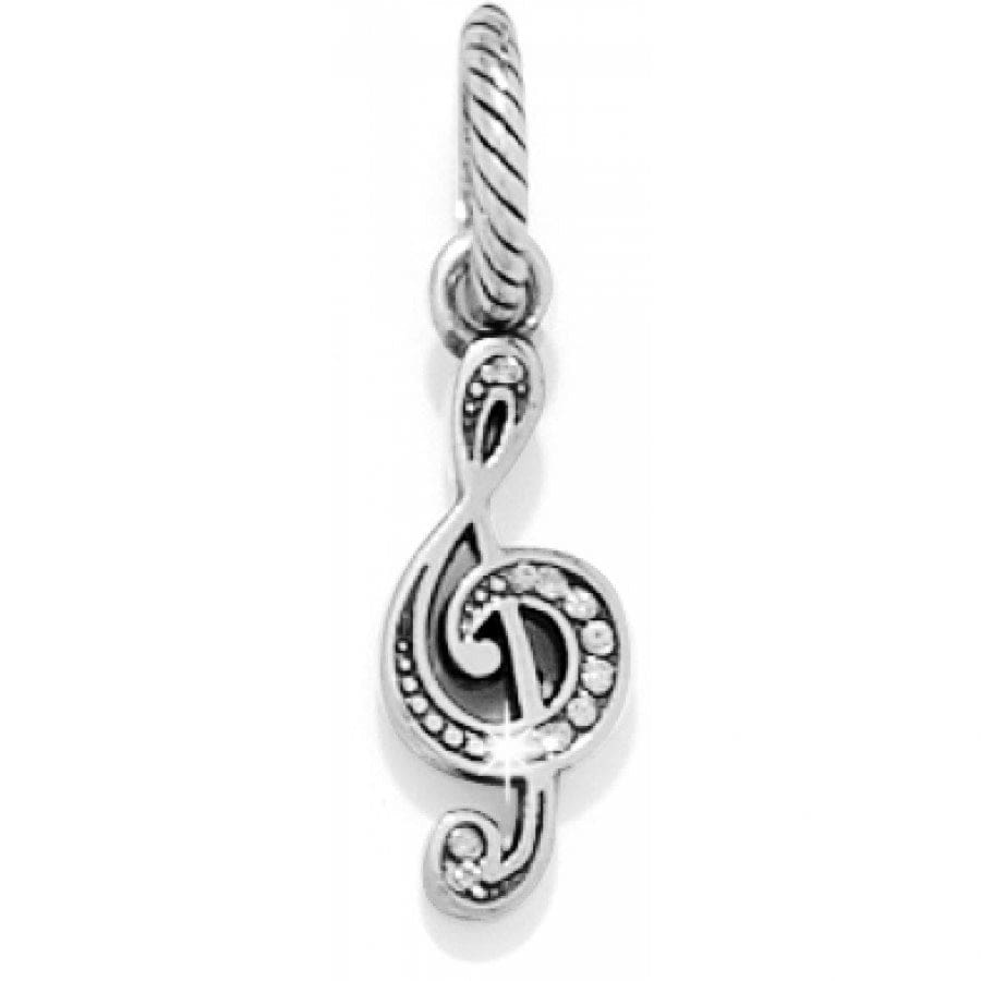 Treble Clef Charm with Crystals - Music Note Jewelry