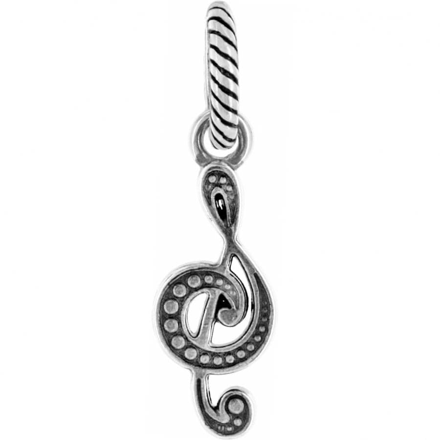 Treble Clef Charm with Crystals - Music Note Jewelry