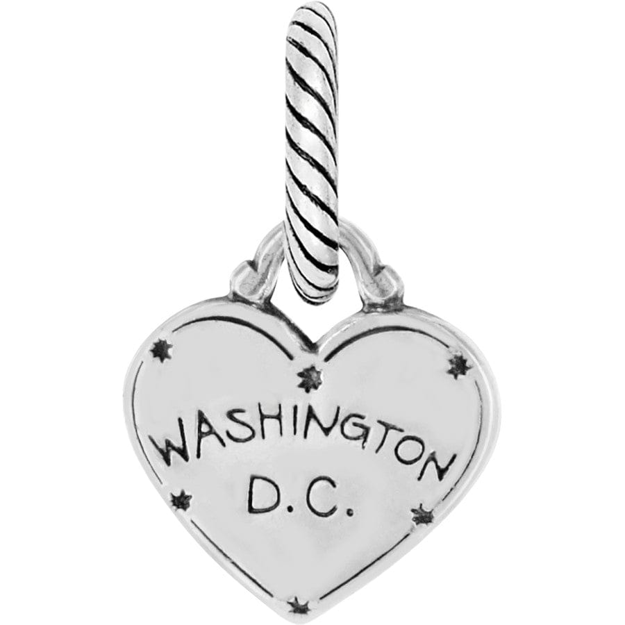 Washington DC Flag Charm for Jewelry - Patriotic Red White Blue Accessory