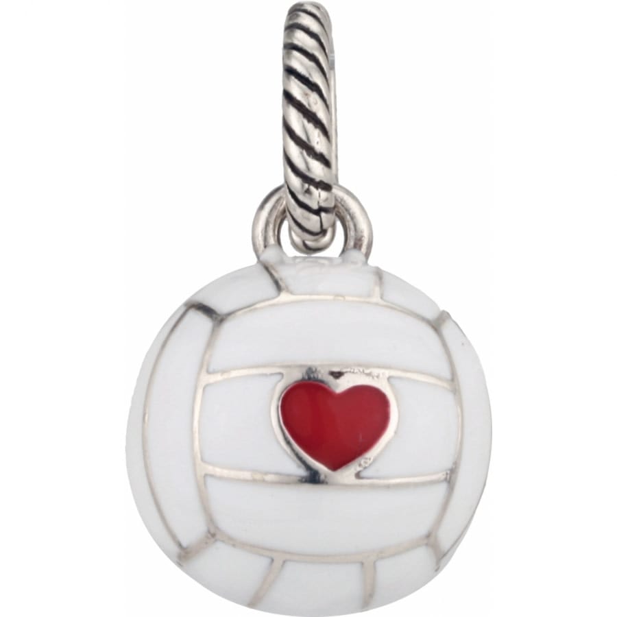 Volleyball Heart Charm Jewelry - Coach Gift for Players