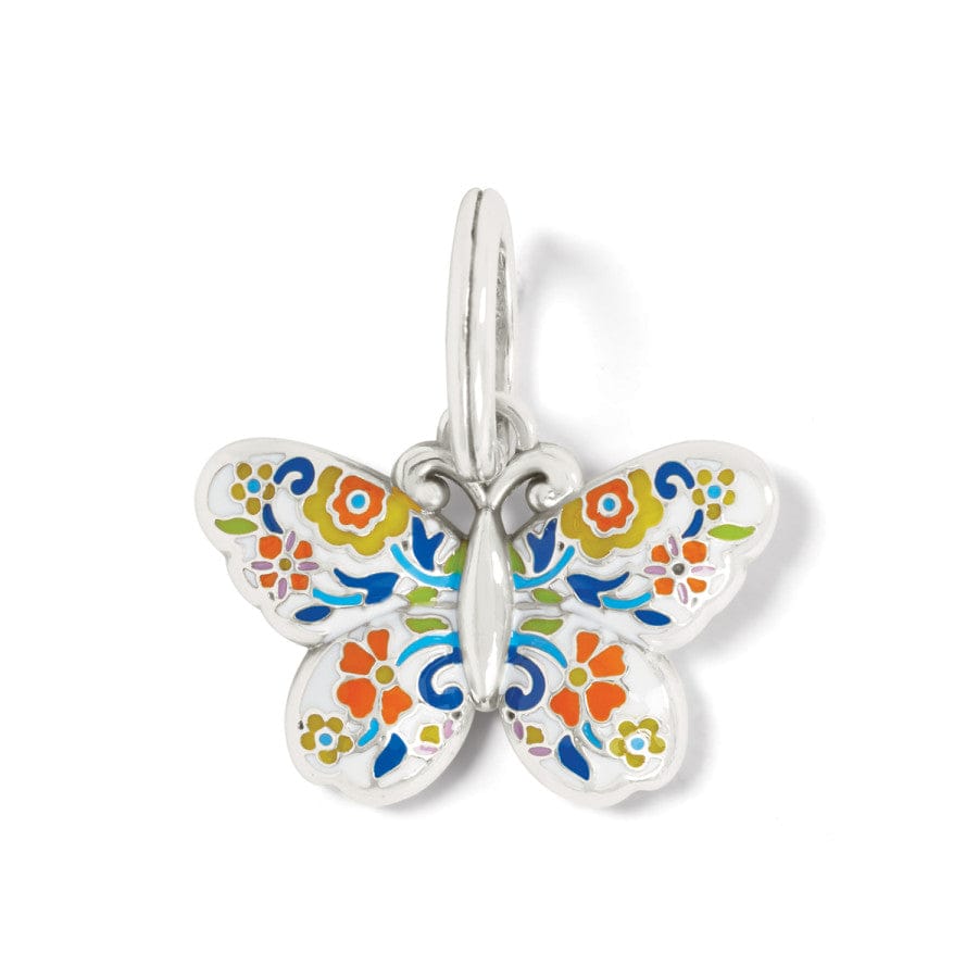 Handcrafted Butterfly Charm Pendant - Orange & Lemon Enamel Jewelry