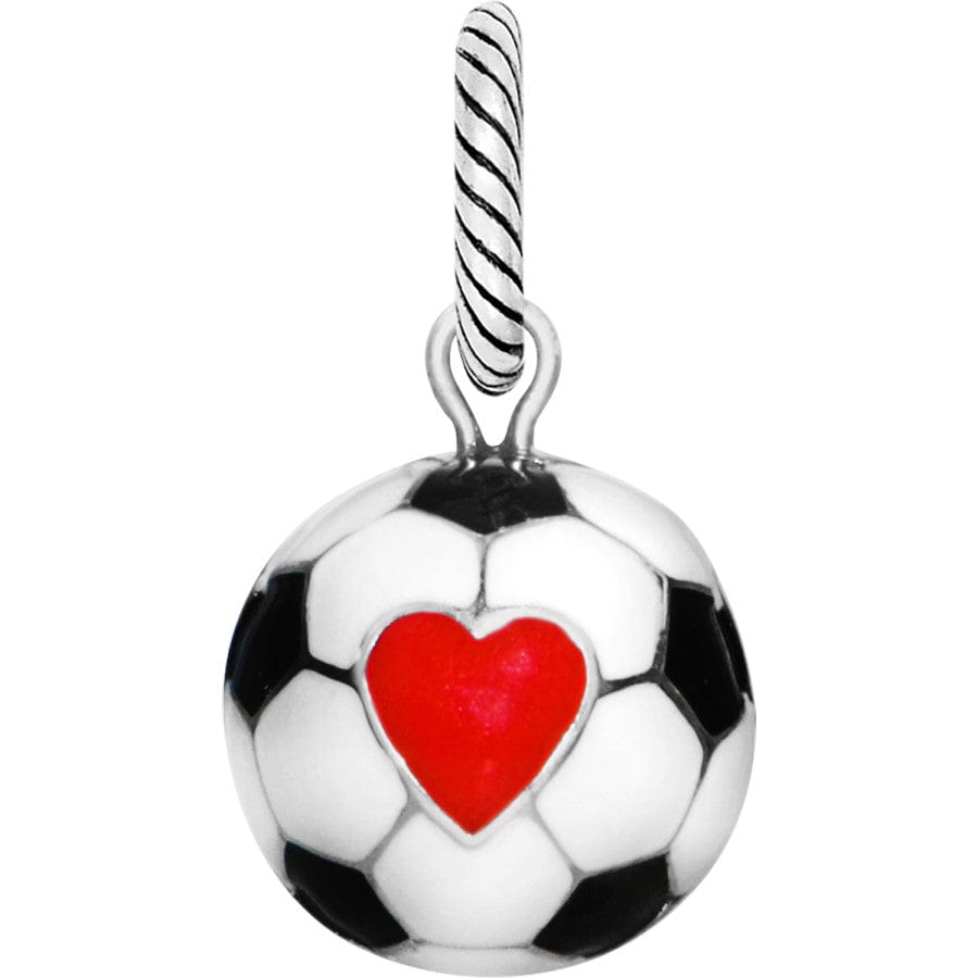 Soccer Ball Charm Pendant - Enameled Black & White Jewelry Gift