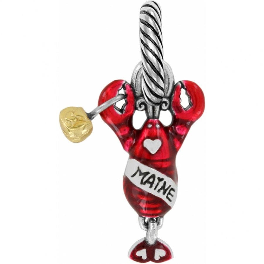 Maine Lobster Charm with Moveable Tail – Red Enamel Jewelry
