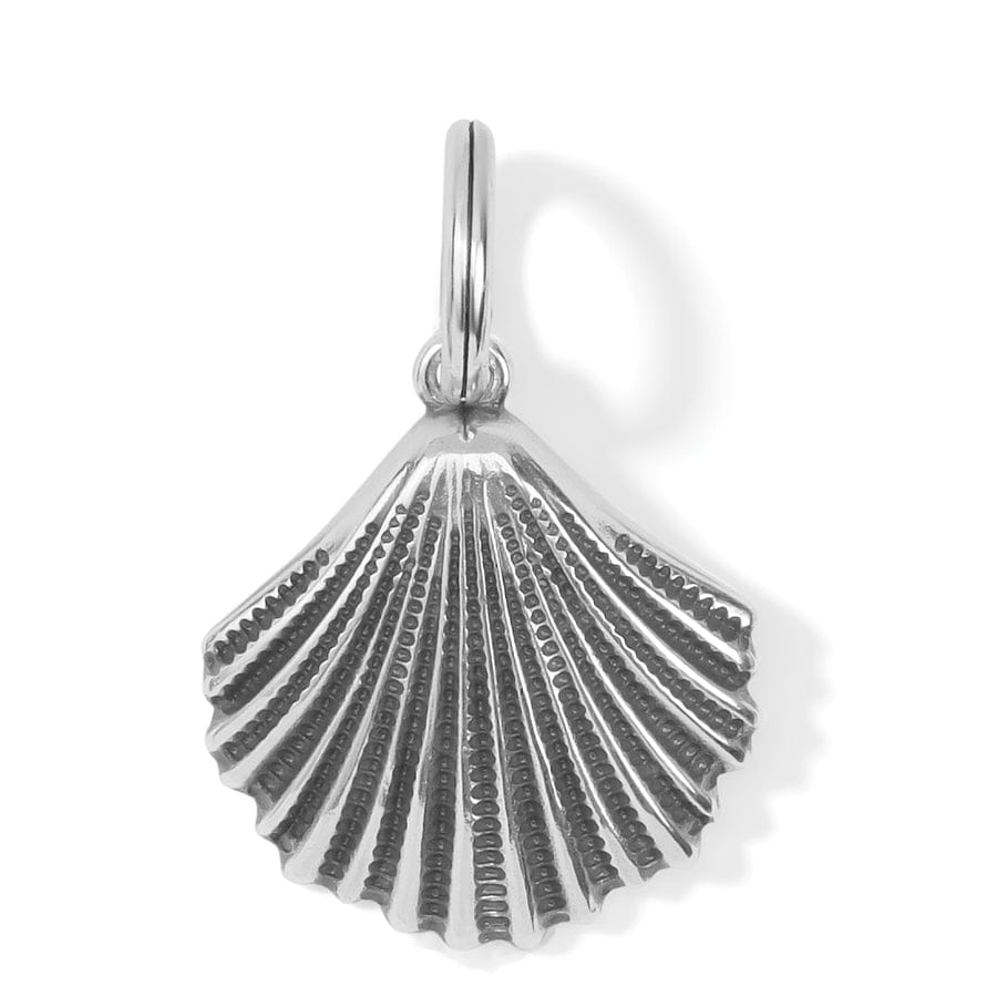 Silver Shell Charm Pendant - Handcrafted Jewelry with Inspirational Quote