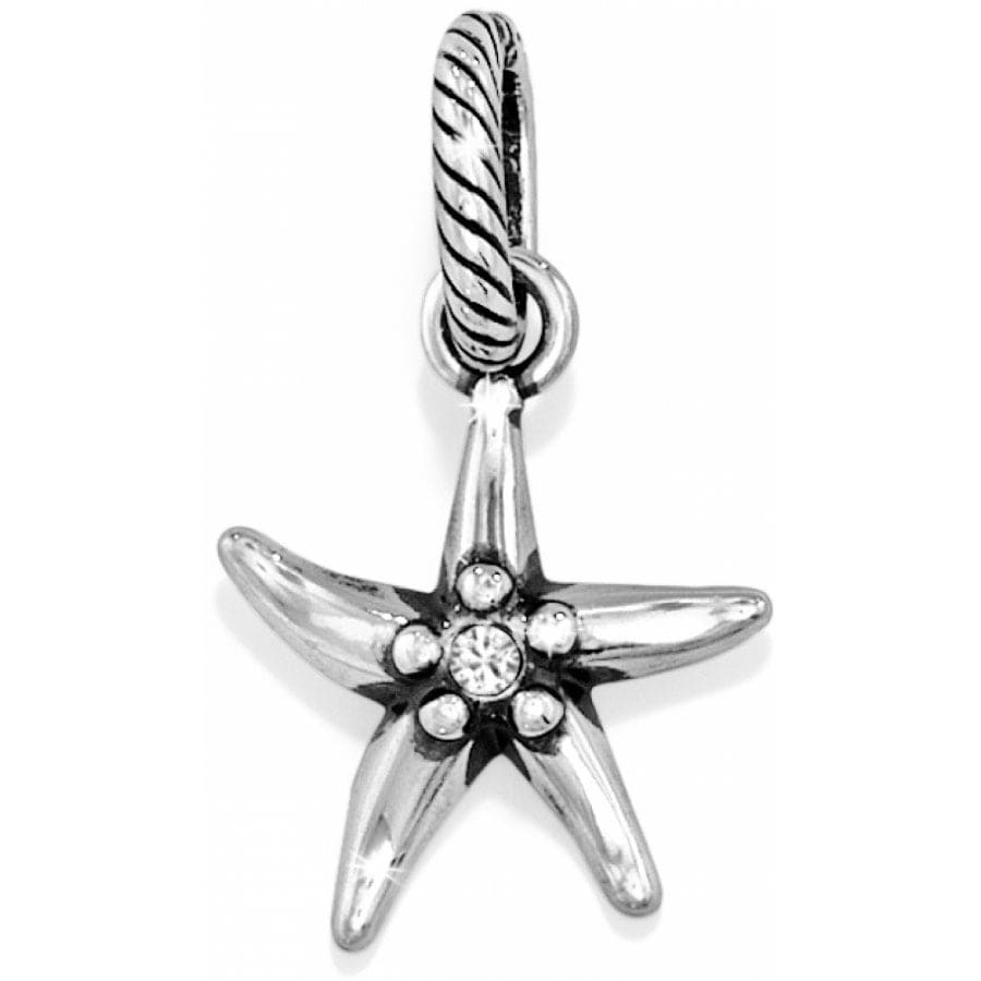 Bali Starfish Charm with Sparkling Crystal - Handcrafted Jewelry