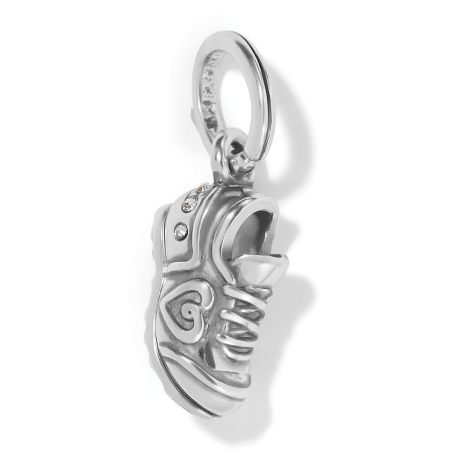 Silver Plated Running Shoe Charm - Athletic Jewelry Gift