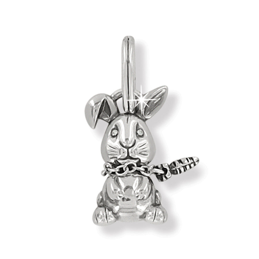 Silver Rabbit Charm - Cute Bunny Jewelry for Easter Gifts