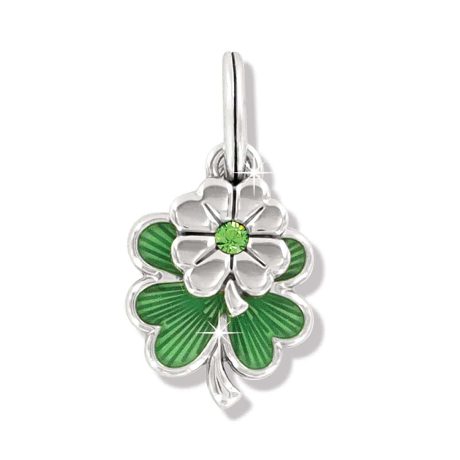 Double Shamrock Charm for Luck - Irish Jewelry Pendant