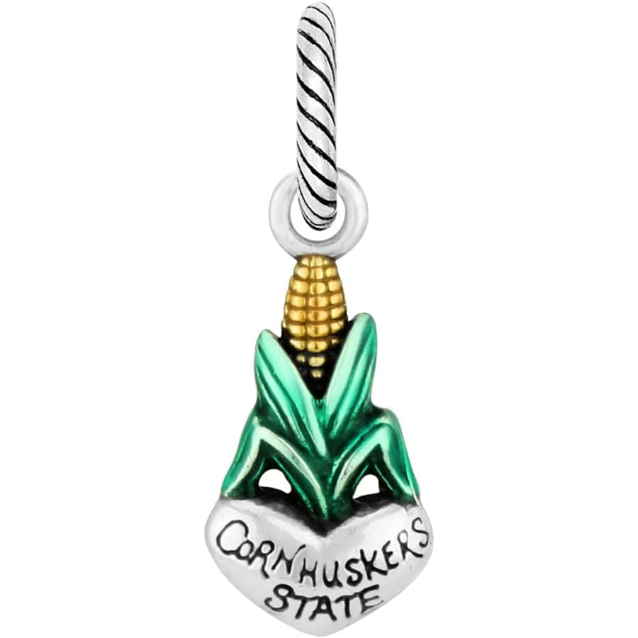 Nebraska Corn Charm - Handcrafted State Jewelry