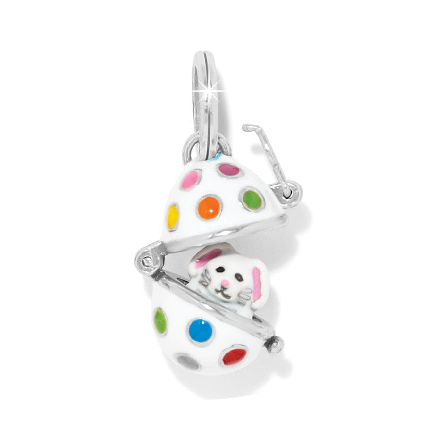 Hand-Enameled Polka Dot Easter Egg Charm
