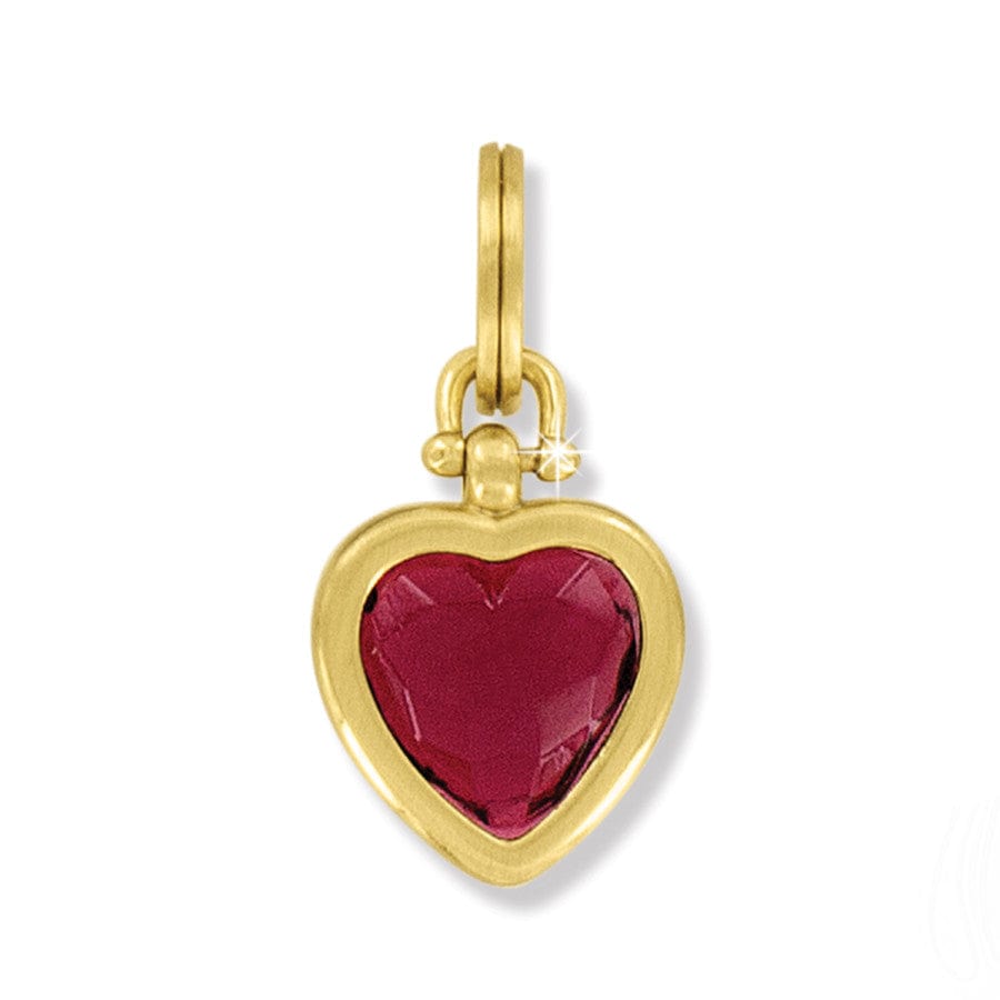 Red Heart Charm Pendant - European Crystal Jewelry for Necklace or Bracelet
