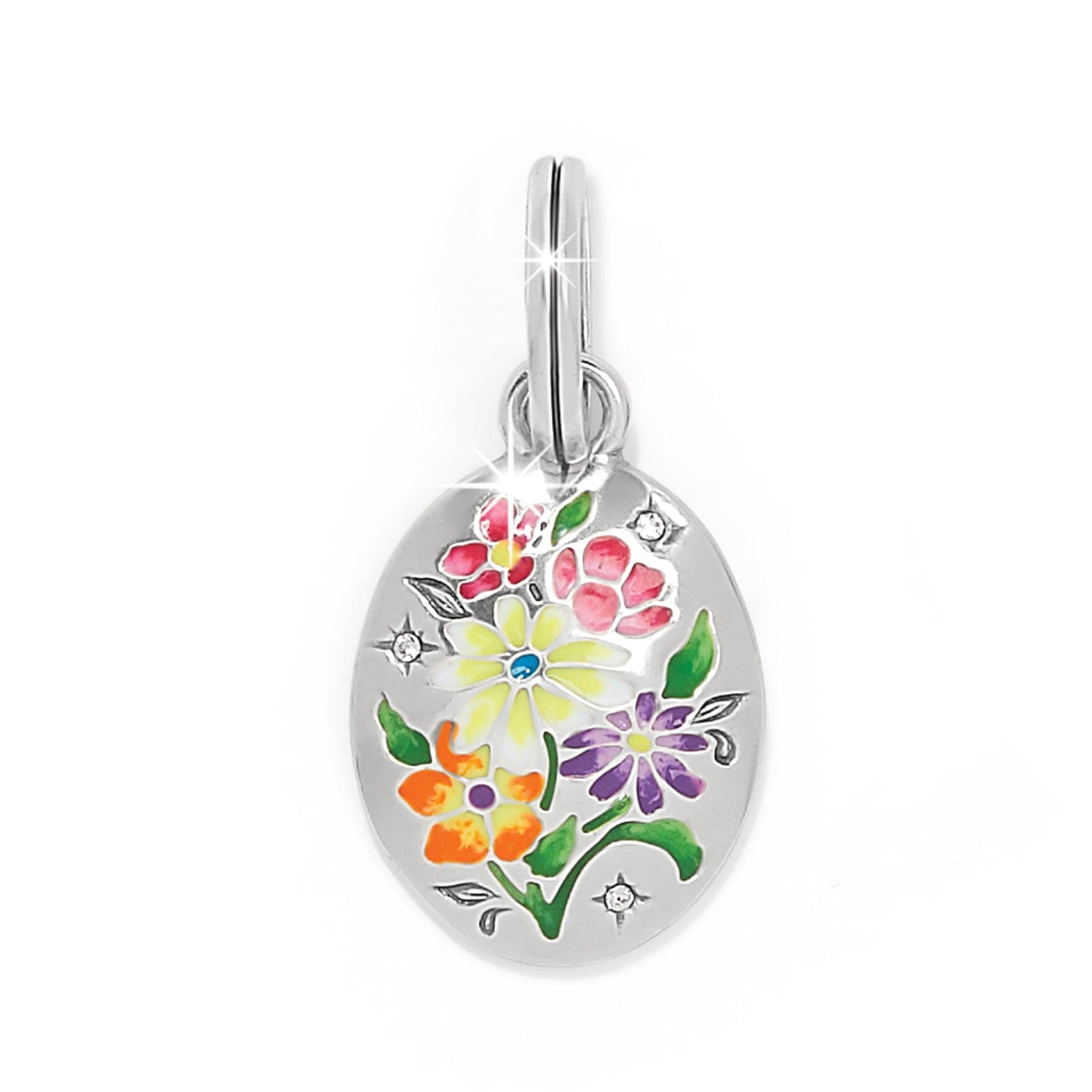 Handmade Sydney Bloom Charm Bead - Floral Silver Jewelry Charm