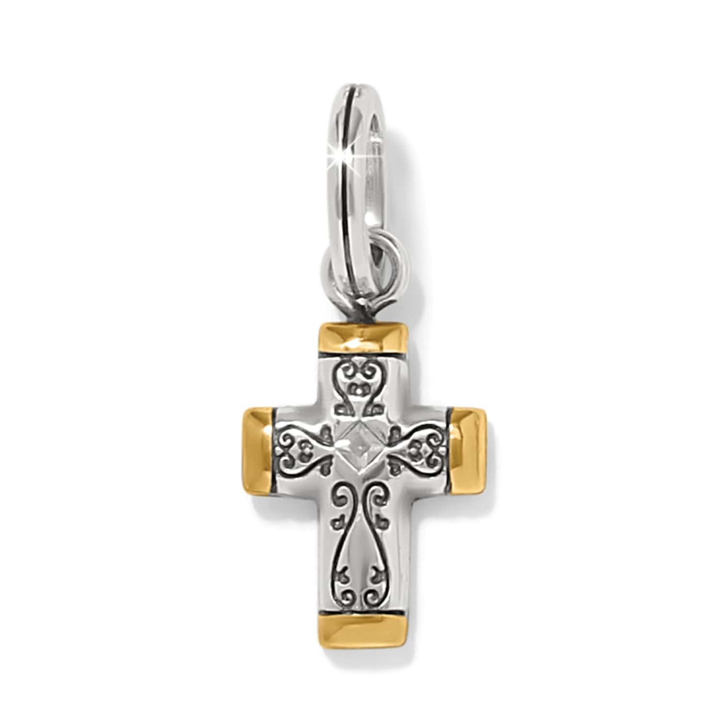 Venetian Inspired Two-Tone Cross Charm Jewelry