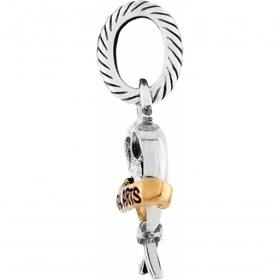 Martial Arts Heart Charm - Black Belt Knot Jewelry