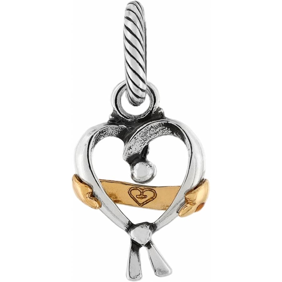 Martial Arts Heart Charm - Black Belt Knot Jewelry