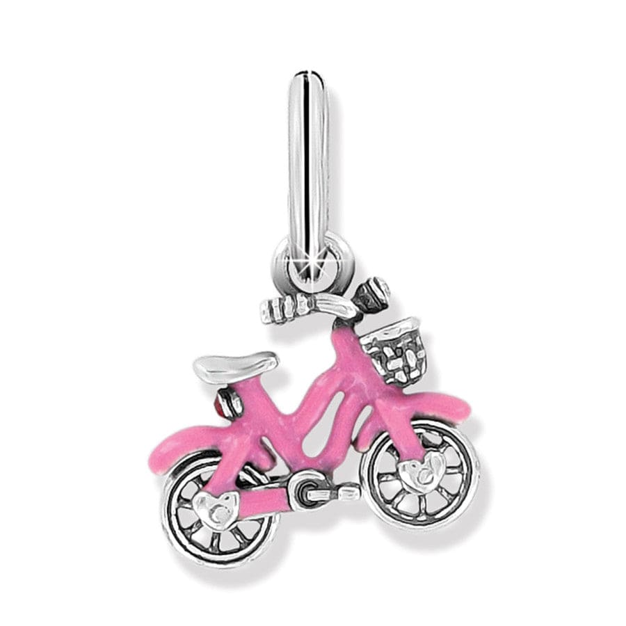 Handmade Bicycle Charm with Enamel Detail for Jewelry Making