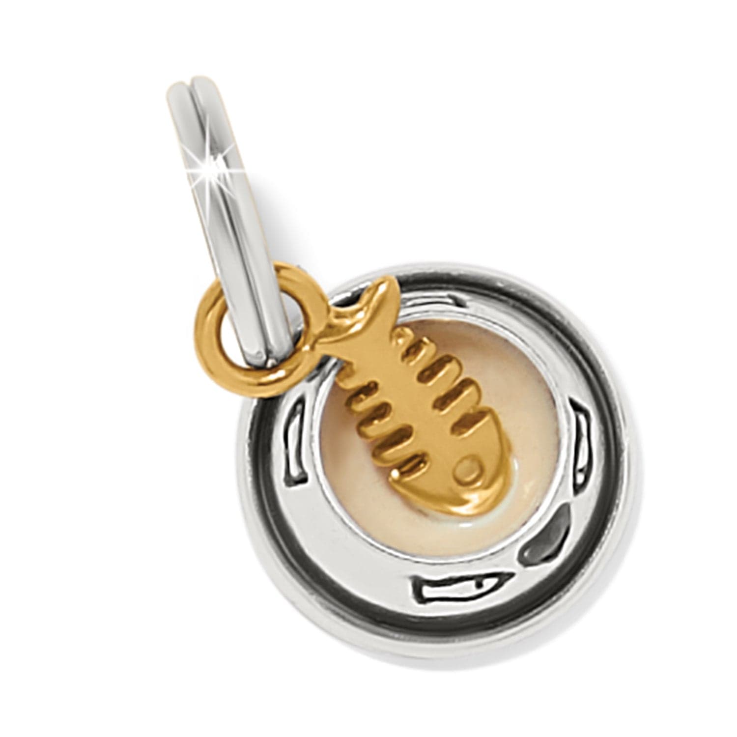 Cat Charm for Bracelet - Two-Tone Pet Lover Jewelry