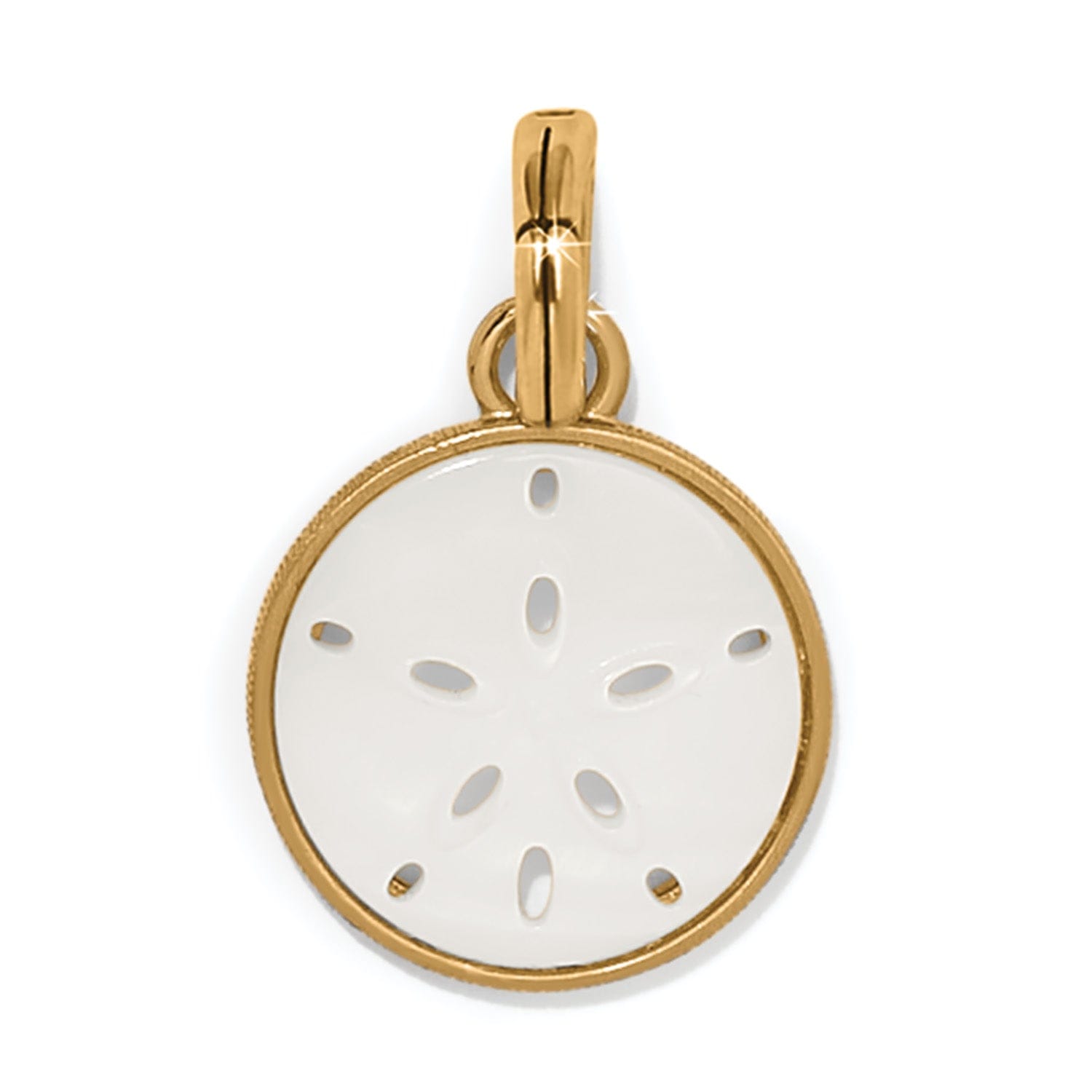 Handcrafted Gold Sand Dollar Charm Pendant - Del Mar Jewelry