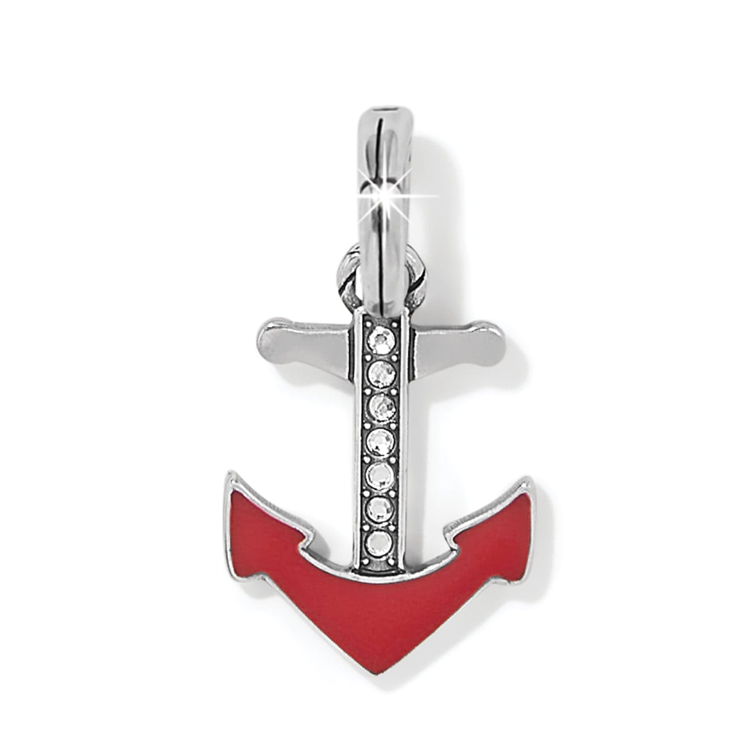 Hand-Enameled Anchor Charm for Jewelry - Yacht Club Nautical Style